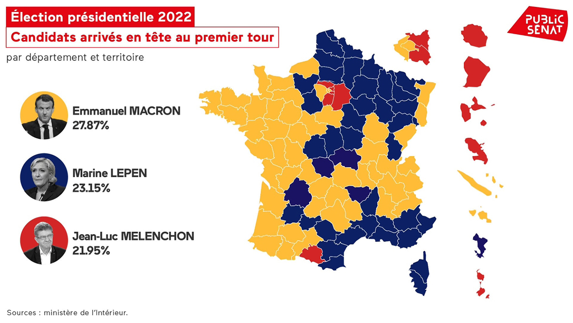 Exemple de carte des elections francaises