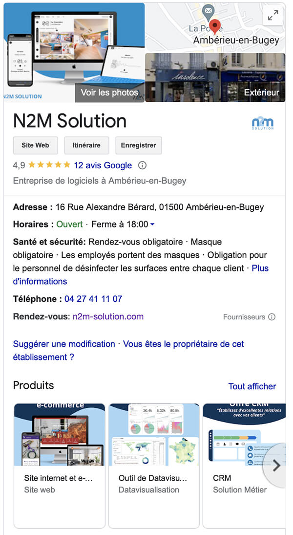 Description fiche gmb N2m Solution